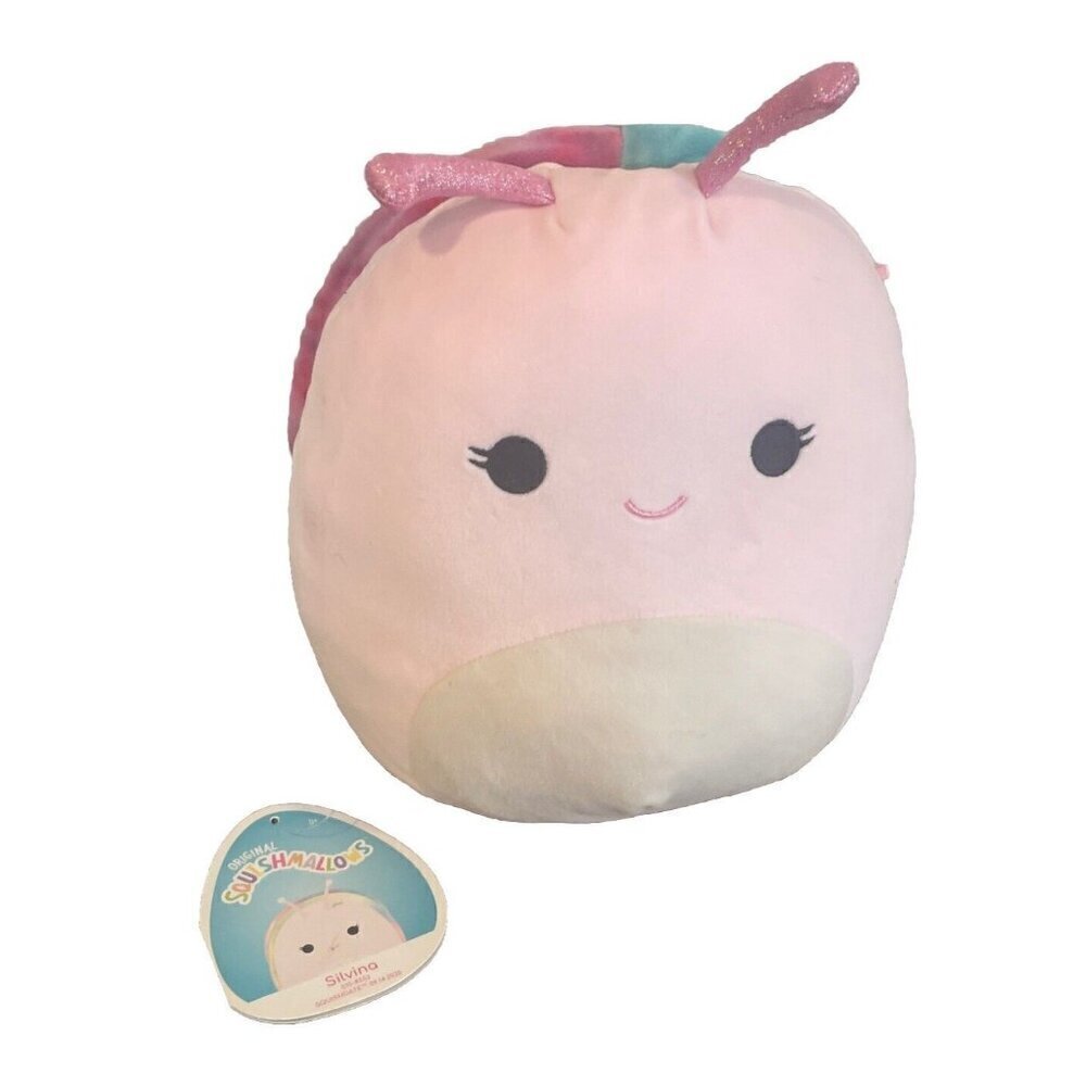 Squishmallows Silvina The Snail Plush 10” Stuffed Animal Toy by Kellytoy Pink